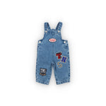 Baby Ridge Organic Denim Dungarees by The New Society — front