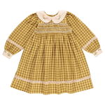 Kids' Cotton Dress in Nostalgic Green (Saphira)