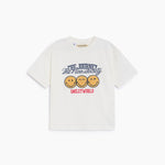 Kids' Smiley Cotton T-Shirt in Cream by The New Society