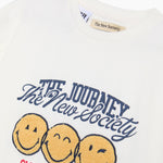 Kids' Smiley Cotton T-Shirt in Cream by The New Society
