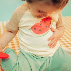 Oli & Carol Wally the Watermelon baby t-shirt