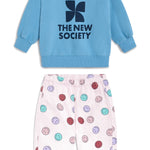 Baby TNS Logo Sweatshirt & Smiley Print Denim Trousers Set