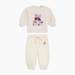 Baby TNS Logo Sweatshirt & Joggers Set in Cream by The New Society