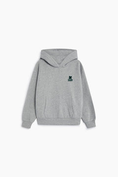 Kids' TNS Logo Cotton Hoodie in Grey by The New Society