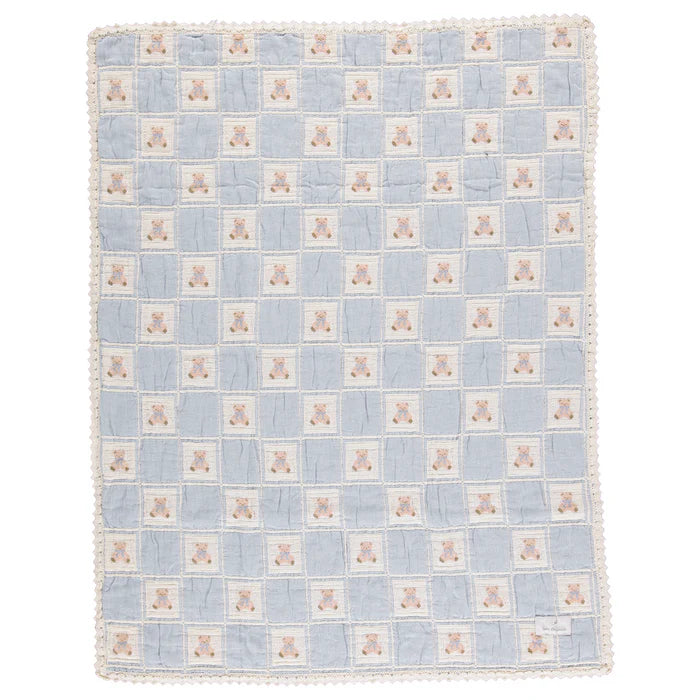 Bebe Organic organic cotton baby blanket with teddy bear design