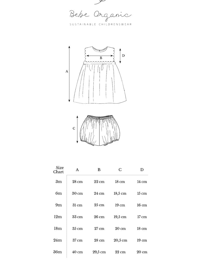 Bebe Organic baby dress in organic cotton