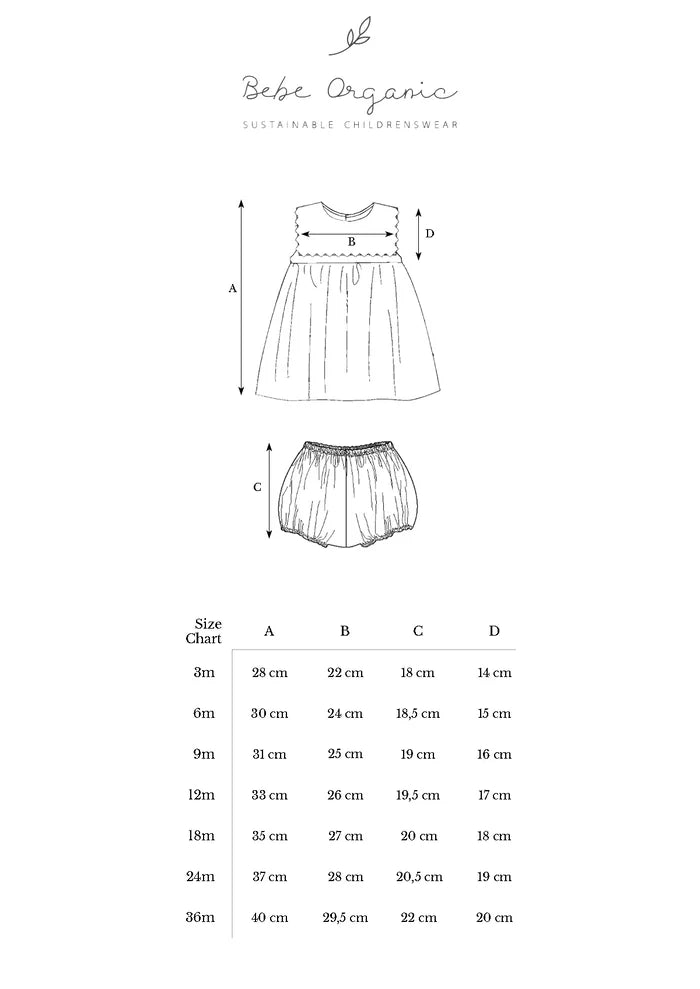 Bebe Organic baby dress in organic cotton