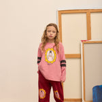 Kids' Mayor Joggers in Burgundy - lookbook