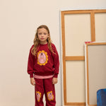 Kids' Mayor Joggers in Burgundy - lookbook