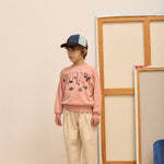 Kids' Playground Sweatshirt in Peach - lookbook