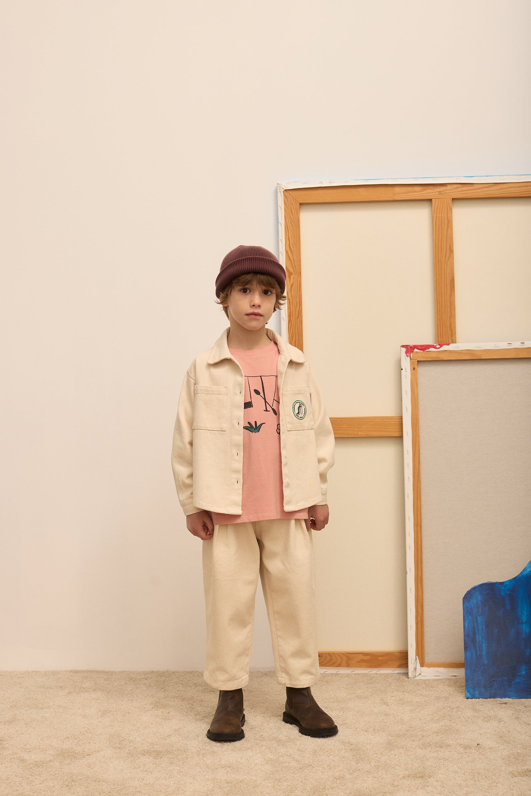 Kids' Playground Sweatshirt in Peach - lookbook