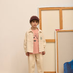 Kids' Slide Canvas Shirt in Sand - lookbook