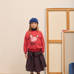 Kids' Checked Poplin Skirt in Blue & Red - lookbook