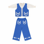 Girls' Cosette Nordic Knit Vest, Celestia Blouse & Knit Trousers Outfit Set by Bebe Organic