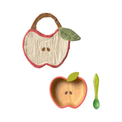 Baby Pepa the Apple Bib & Bowl Feeding Gift Set by Oli & Carol
