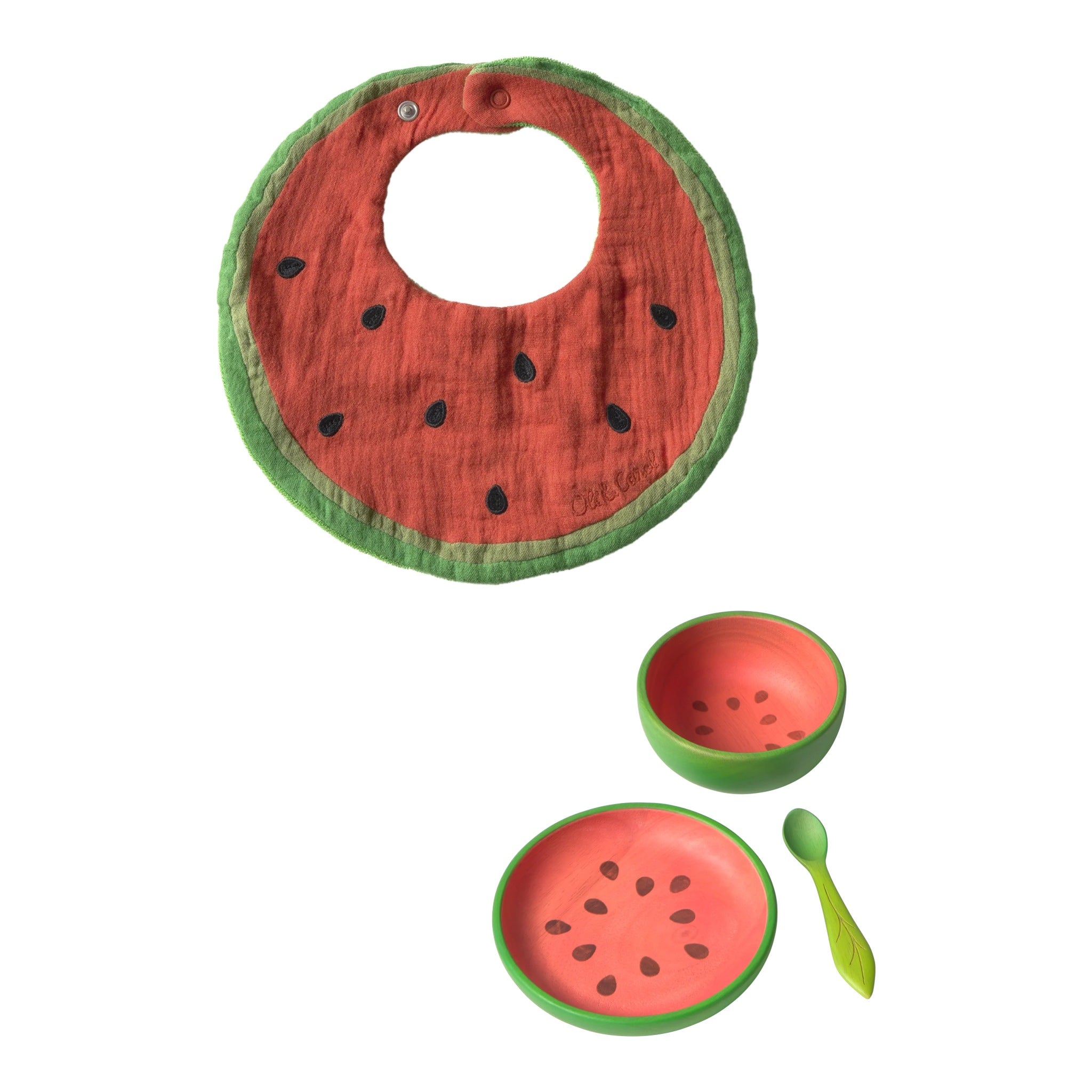 Baby Wally the Watermelon Bib & Dining Gift Set by Oli & Carol