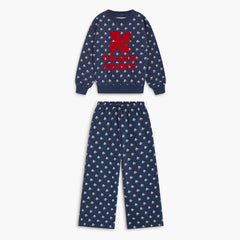 Girls' TNS Logo Floral Print Sweatshirt & Joggers Set by The New Society