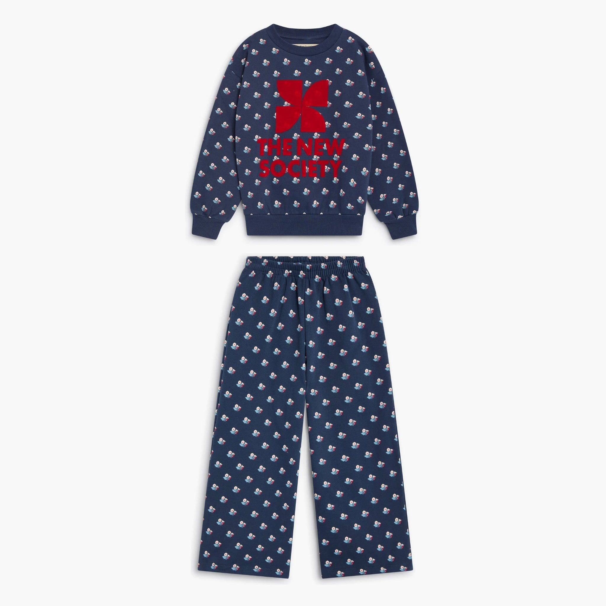 Girls' TNS Logo Floral Print Sweatshirt & Joggers Set by The New Society