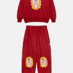 Kids' City Mayor Sweatshirt & Joggers Set in Burgundy by Weekend House Kids