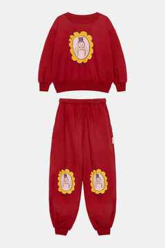 Kids' City Mayor Sweatshirt & Joggers Set in Burgundy by Weekend House Kids