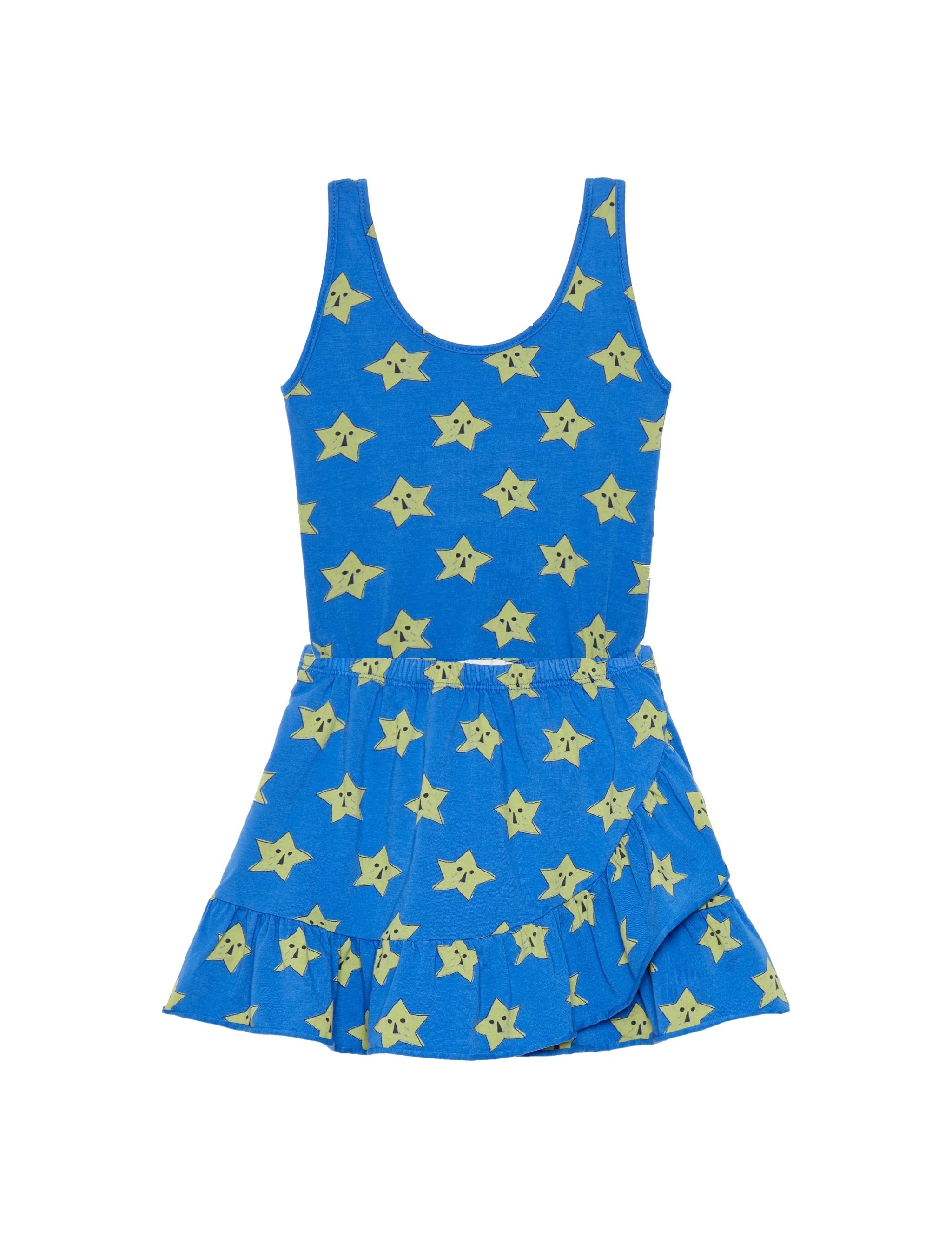 Girls' All-Over Stars Bodysuit & Mini Skirt Set in Ink Blue by Weekend House Kids